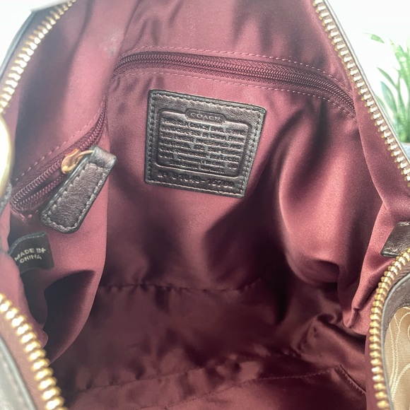 Coach Mia Signature C Shoulder Bag 15760 Gold Bronze Purse used condition - Picture 7 of 10